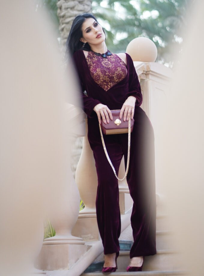 AFREECHEETAH VELVET JUMPSUIT