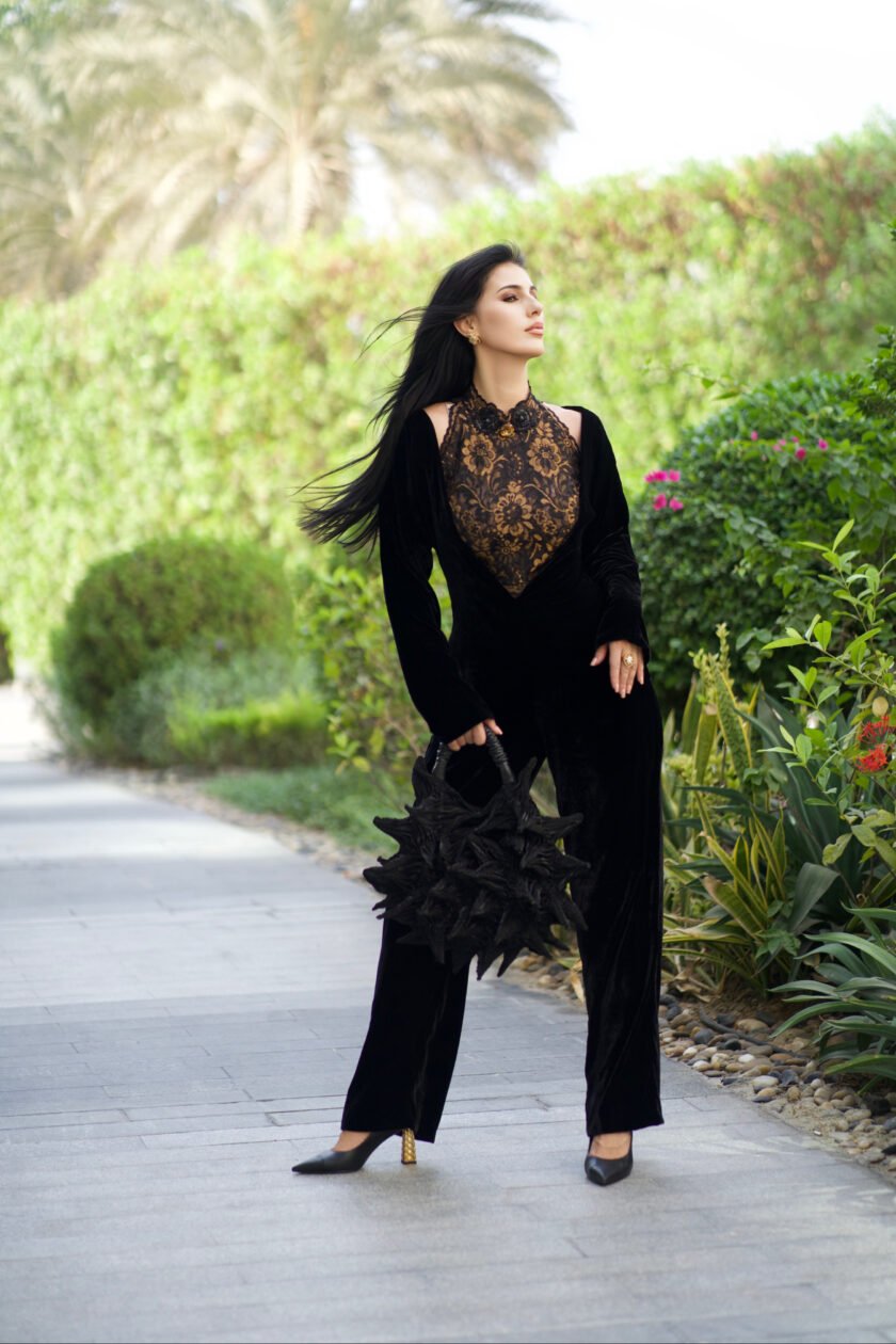 AFREECHEETAH BLACK VELVET JUMPSUIT - Figura 2