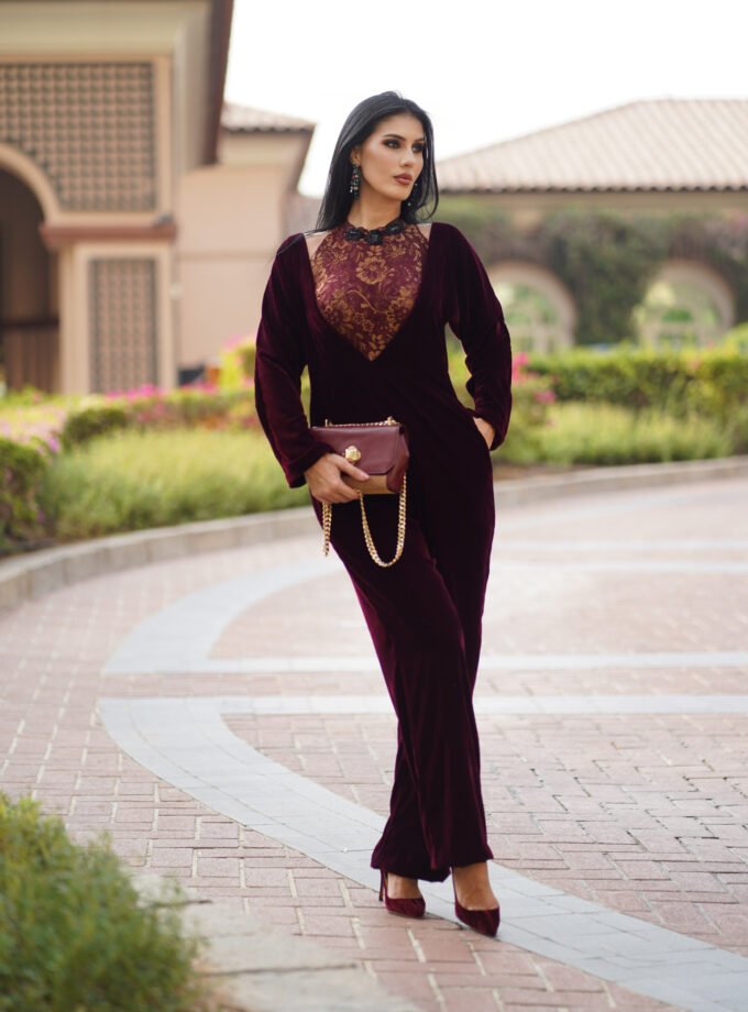 AFREECHEETAH VELVET JUMPSUIT