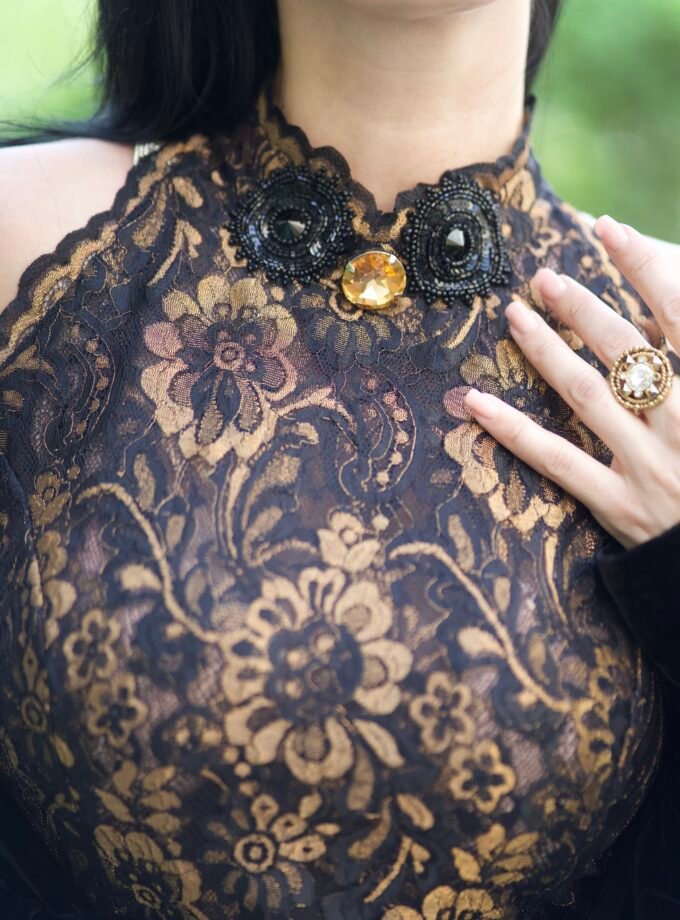 AFREECHEETAH BLACK VELVET JUMPSUIT