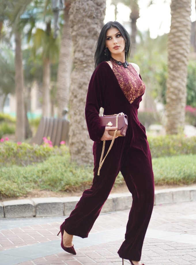 AFREECHEETAH VELVET JUMPSUIT