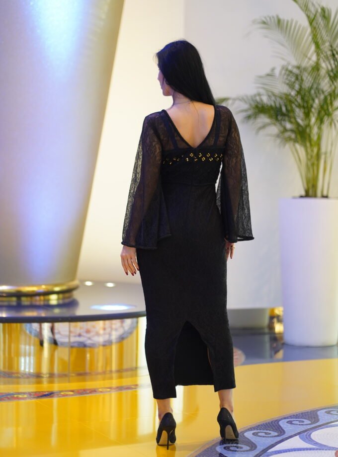 Black Widow Linen Dress
