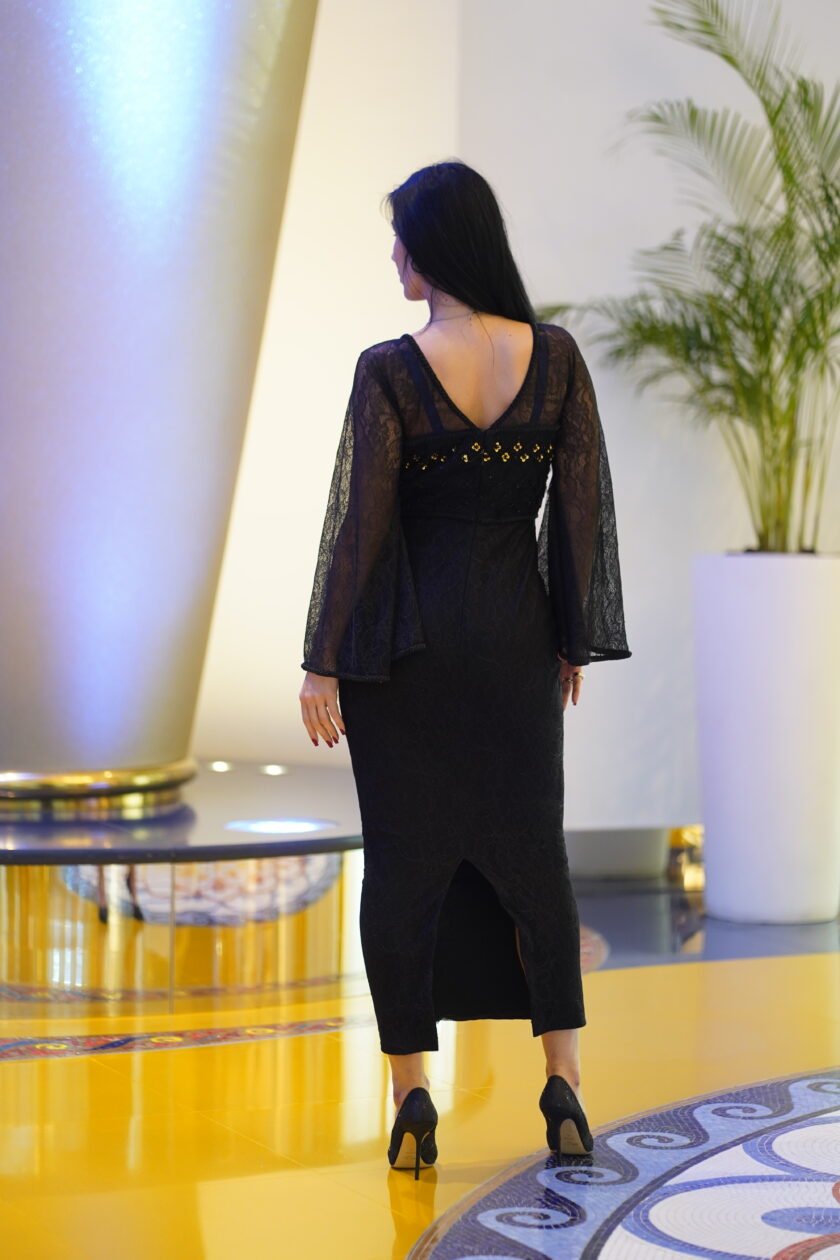 Black Widow Linen Dress - Figura 7
