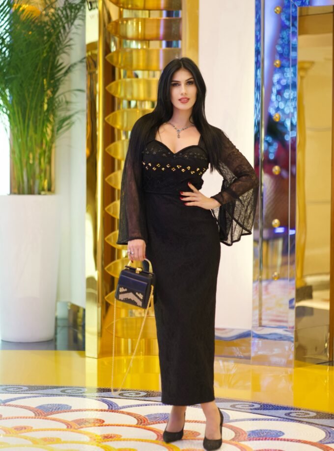 Black Widow Linen Dress