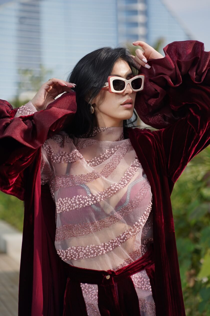 Cherry Eclipse Velvet Set